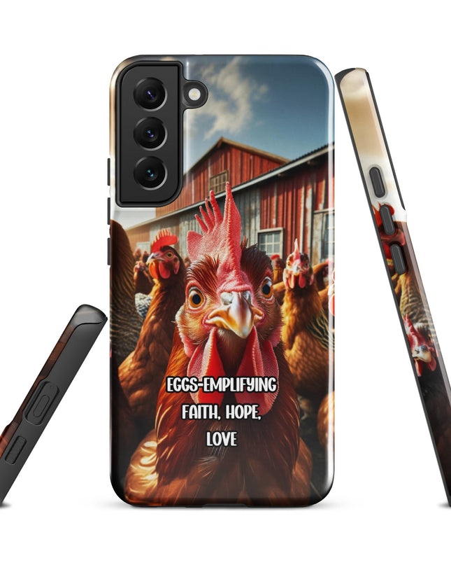 "Eggs-emplifying Faith, Hope, Love" Chicken-Themed Samsung Case - TEXT OF TRUTH5018691_16991