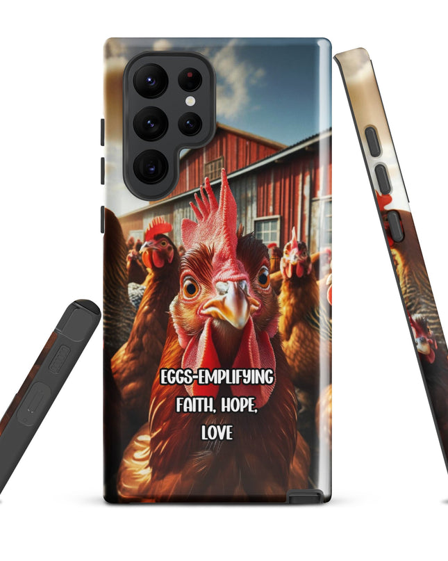 "Eggs-emplifying Faith, Hope, Love" Chicken-Themed Samsung Case - TEXT OF TRUTH5018691_16993