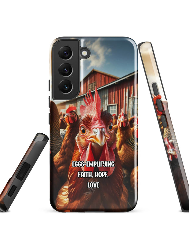 "Eggs-emplifying Faith, Hope, Love" Chicken-Themed Samsung Case - TEXT OF TRUTH5018691_16995