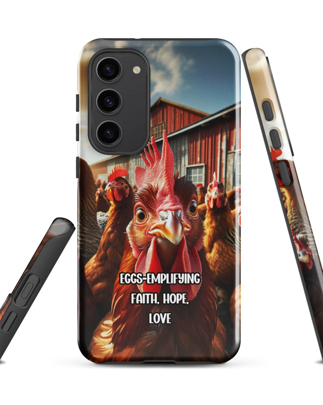 "Eggs-emplifying Faith, Hope, Love" Chicken-Themed Samsung Case - TEXT OF TRUTH5018691_16997