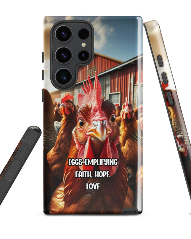 "Eggs-emplifying Faith, Hope, Love" Chicken-Themed Samsung Case - TEXT OF TRUTH5018691_16999