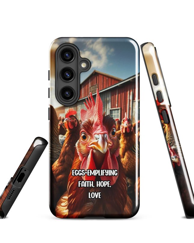 "Eggs-emplifying Faith, Hope, Love" Chicken-Themed Samsung Case - TEXT OF TRUTH5018691_18743