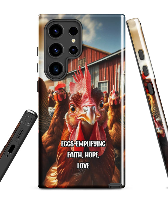 "Eggs-emplifying Faith, Hope, Love" Chicken-Themed Samsung Case - TEXT OF TRUTH5018691_18745