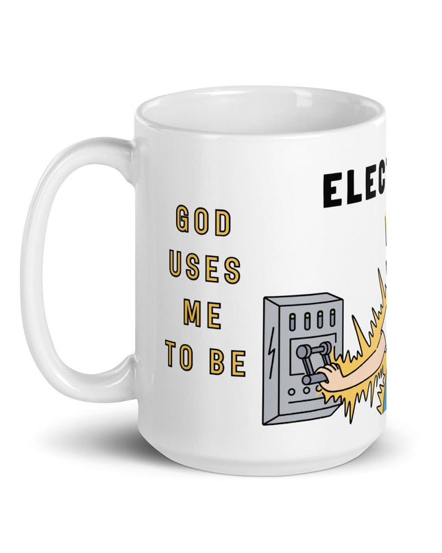 "Enlightened Charge 15oz Ceramic Mug - Illuminating Your Day with Humor and Faith" - TEXT OF TRUTH9871270_4830