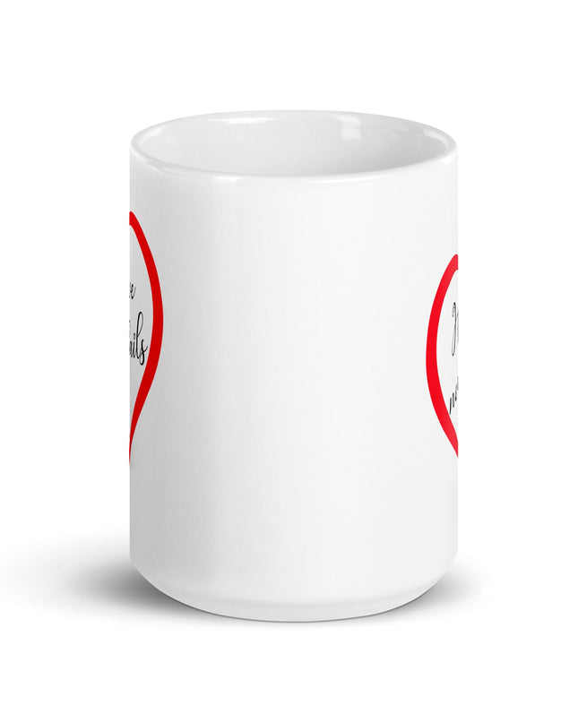 "Faithful Heart 15 oz. Ceramic Mug – 'His Love Never Fails' Design with Cross - Heart Symbol" - TEXT OF TRUTH6219308_4830