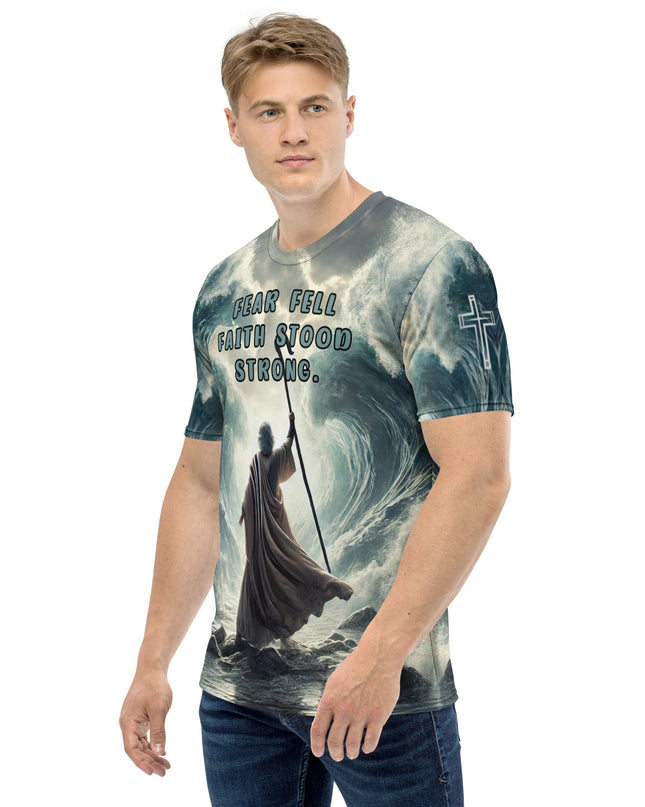 Fearless with Faithfulness – Men’s All - Over Print Christian Courage Shirt - TEXT OF TRUTH ™8253804_8850