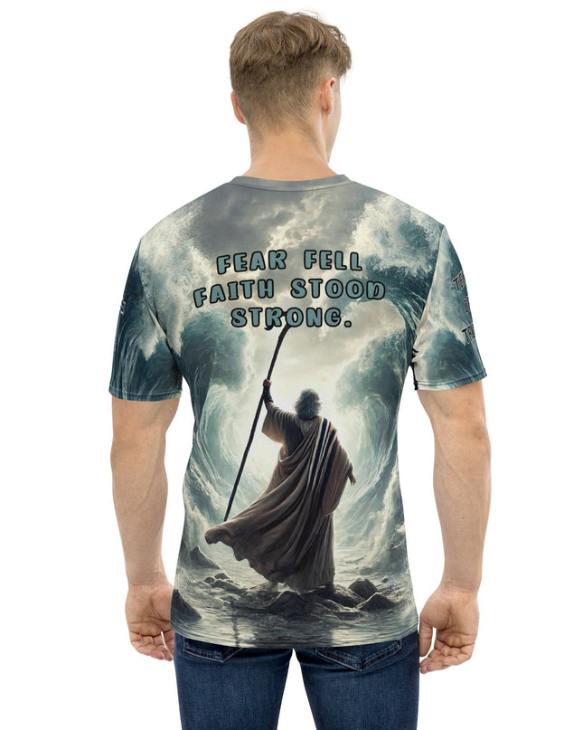 Fearless with Faithfulness – Men’s All - Over Print Christian Courage Shirt - TEXT OF TRUTH ™8253804_8850