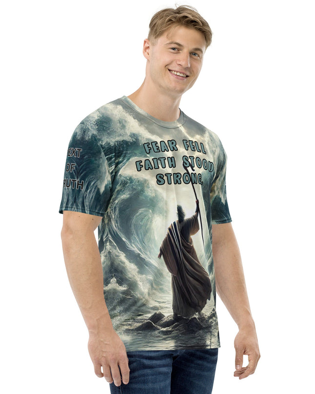 Fearless with Faithfulness – Men’s All - Over Print Christian Courage Shirt - TEXT OF TRUTH ™8253804_8850