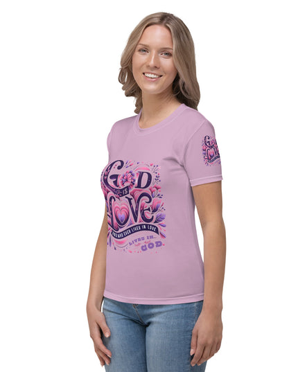 God is Love – Women’s All - Over Print Christian Love Shirt - TEXT OF TRUTH ™8613584_8884