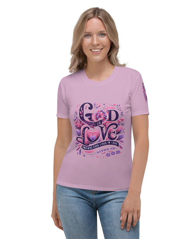 God is Love – Women’s All - Over Print Christian Love Shirt - TEXT OF TRUTH ™8613584_8884