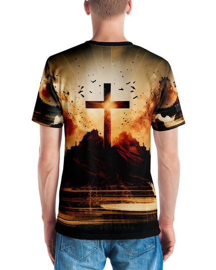 He Paid It All – Men’s All - Over Print Christian Cross Shirt - TEXT OF TRUTH ™4559472_8850