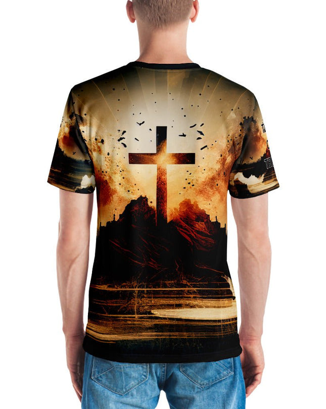 He Paid It All – Men’s All - Over Print Christian Cross Shirt - TEXT OF TRUTH ™4559472_8850