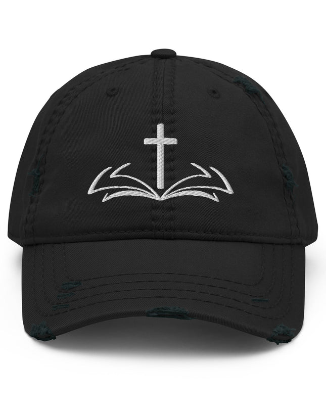 "Heavenly Stitches" Faithful Cross and Bible Embroidered Hat - TEXT OF TRUTH ™5424191_10993