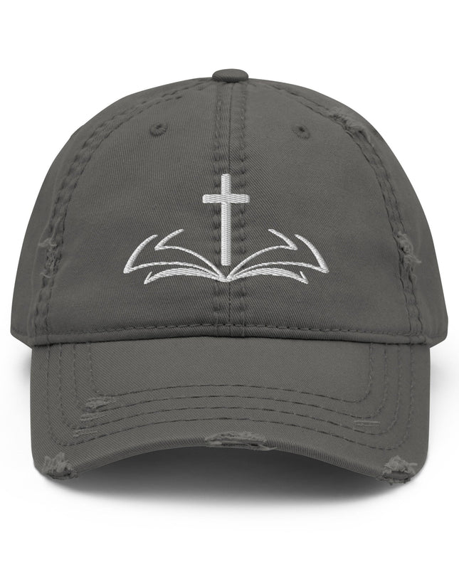 "Heavenly Stitches" Faithful Cross and Bible Embroidered Hat - TEXT OF TRUTH ™5424191_10993