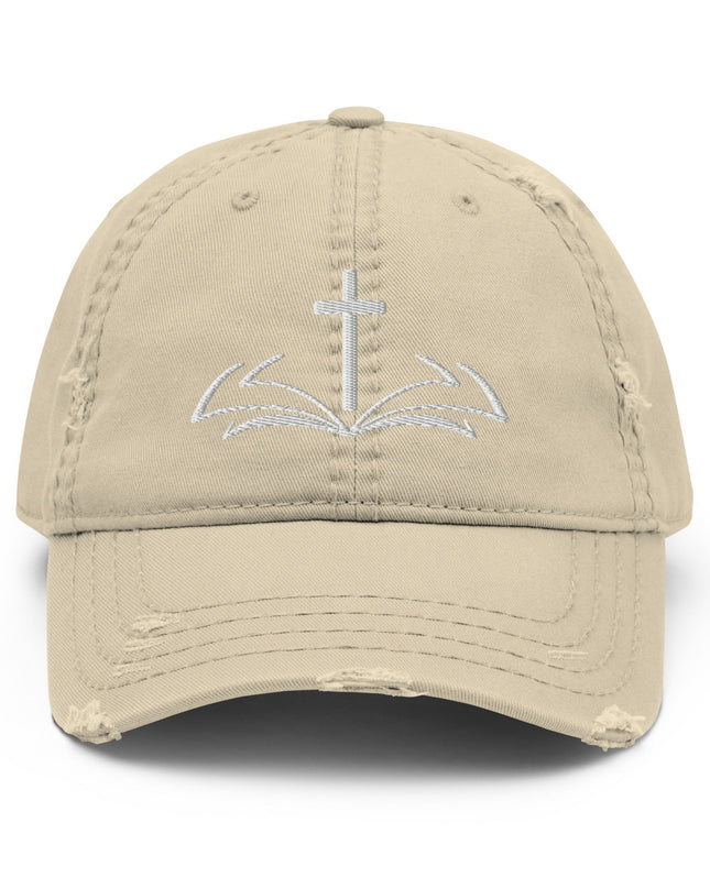 "Heavenly Stitches" Faithful Cross and Bible Embroidered Hat - TEXT OF TRUTH ™5424191_10993