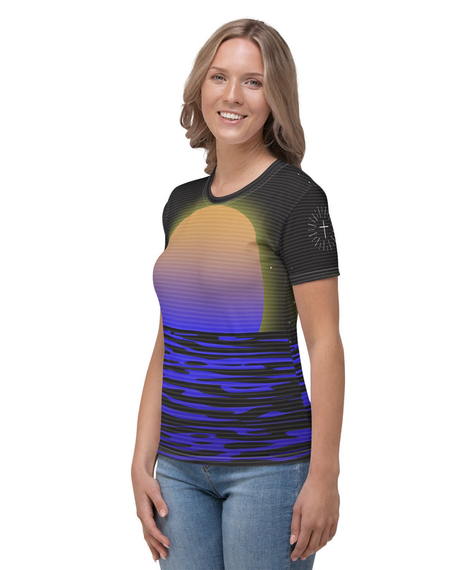 New Dawn – Women’s All - Over Print Christian Sunset Shirt - TEXT OF TRUTH ™2871655_8884