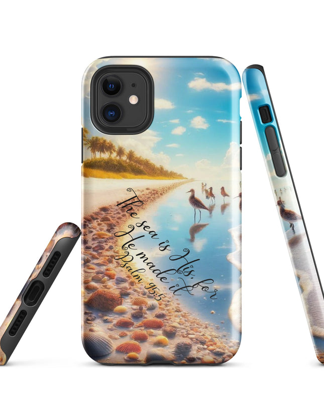 Oceanic Serenity iPhone Case - Psalm 95:5 Inspired Protective Cover for Sea Lovers - TEXT OF TRUTH8617731_15381