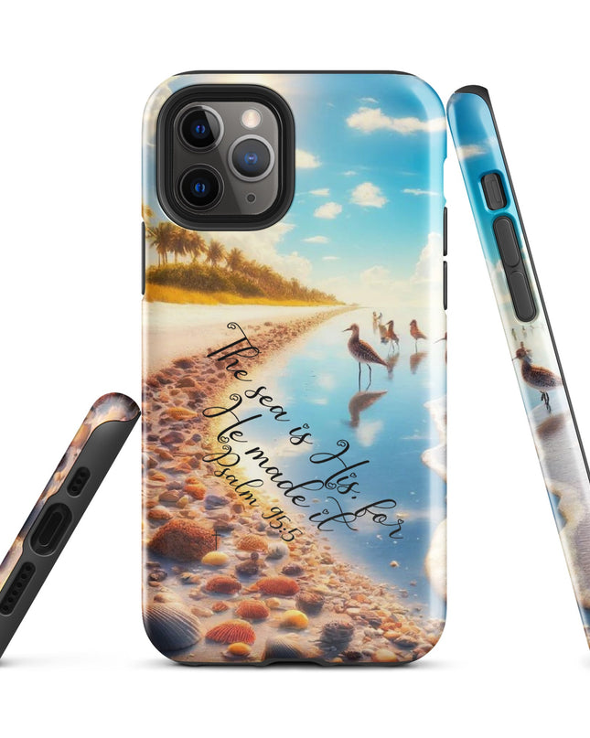 Oceanic Serenity iPhone Case - Psalm 95:5 Inspired Protective Cover for Sea Lovers - TEXT OF TRUTH8617731_15382