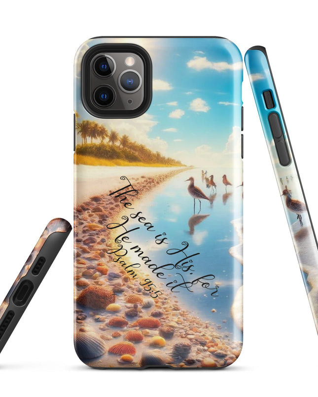 Oceanic Serenity iPhone Case - Psalm 95:5 Inspired Protective Cover for Sea Lovers - TEXT OF TRUTH8617731_15383