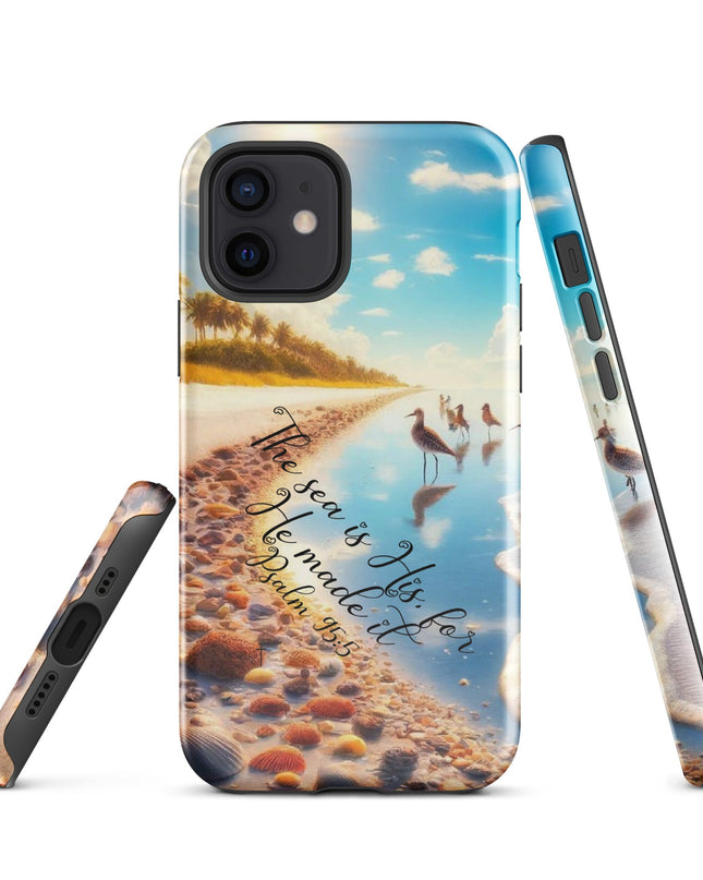 Oceanic Serenity iPhone Case - Psalm 95:5 Inspired Protective Cover for Sea Lovers - TEXT OF TRUTH8617731_15384