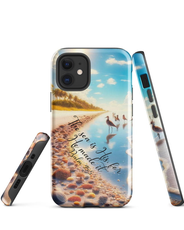 Oceanic Serenity iPhone Case - Psalm 95:5 Inspired Protective Cover for Sea Lovers - TEXT OF TRUTH8617731_15385