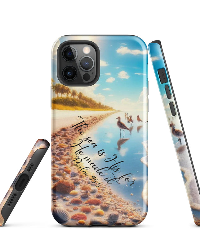 Oceanic Serenity iPhone Case - Psalm 95:5 Inspired Protective Cover for Sea Lovers - TEXT OF TRUTH8617731_15386