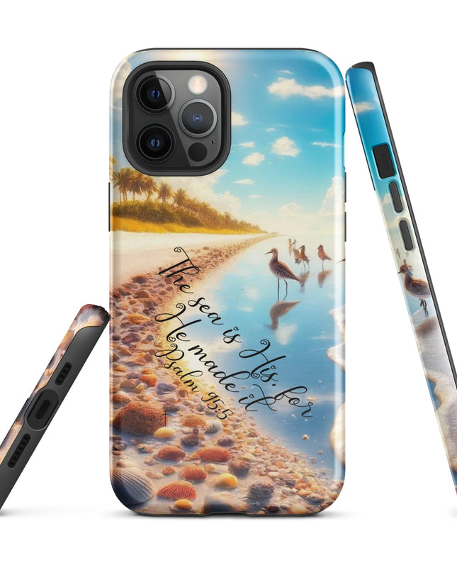 Oceanic Serenity iPhone Case - Psalm 95:5 Inspired Protective Cover for Sea Lovers - TEXT OF TRUTH8617731_15387