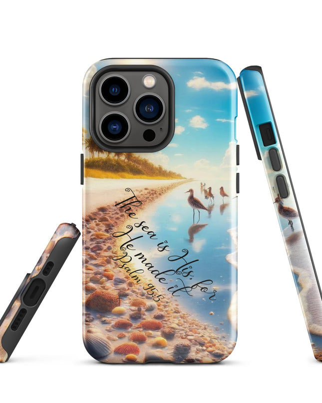 Oceanic Serenity iPhone Case - Psalm 95:5 Inspired Protective Cover for Sea Lovers - TEXT OF TRUTH8617731_15390