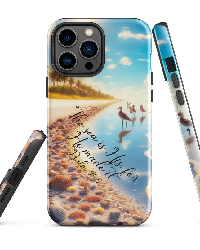 Oceanic Serenity iPhone Case - Psalm 95:5 Inspired Protective Cover for Sea Lovers - TEXT OF TRUTH8617731_15391