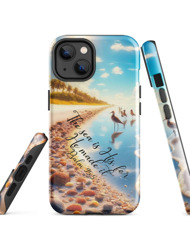 Oceanic Serenity iPhone Case - Psalm 95:5 Inspired Protective Cover for Sea Lovers - TEXT OF TRUTH8617731_16124