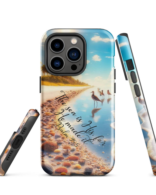 Oceanic Serenity iPhone Case - Psalm 95:5 Inspired Protective Cover for Sea Lovers - TEXT OF TRUTH8617731_16126