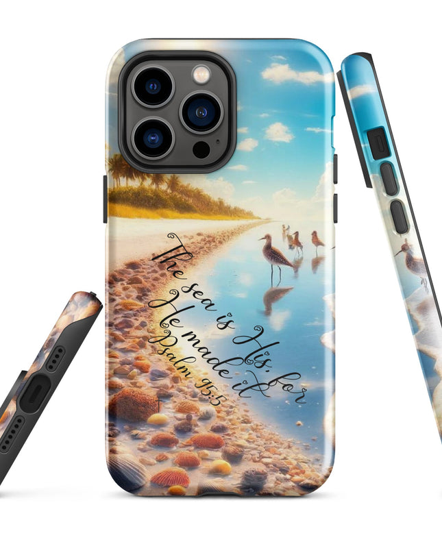 Oceanic Serenity iPhone Case - Psalm 95:5 Inspired Protective Cover for Sea Lovers - TEXT OF TRUTH8617731_16130