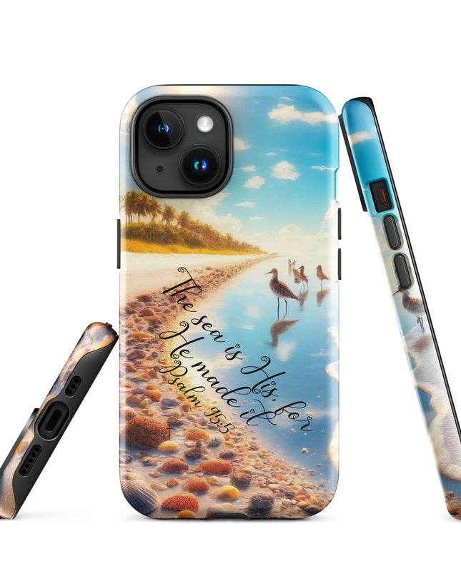 Oceanic Serenity iPhone Case - Psalm 95:5 Inspired Protective Cover for Sea Lovers - TEXT OF TRUTH8617731_17714