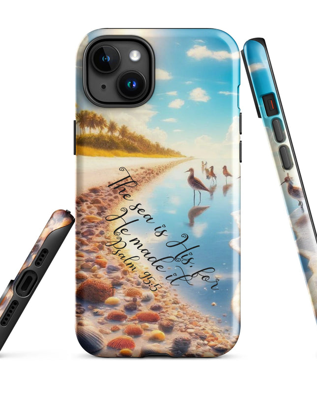 Oceanic Serenity iPhone Case - Psalm 95:5 Inspired Protective Cover for Sea Lovers - TEXT OF TRUTH8617731_17716