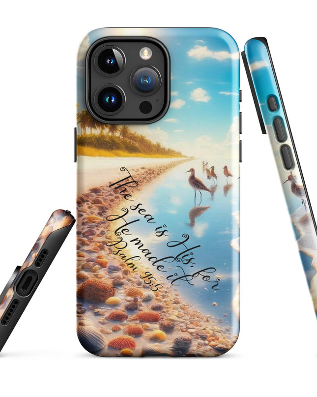 Oceanic Serenity iPhone Case - Psalm 95:5 Inspired Protective Cover for Sea Lovers - TEXT OF TRUTH8617731_17720