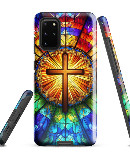 Samsung Galaxy Stained Glass Cross Case - Durable Protection with Spiritual Elegance - TEXT OF TRUTH2442385_16977