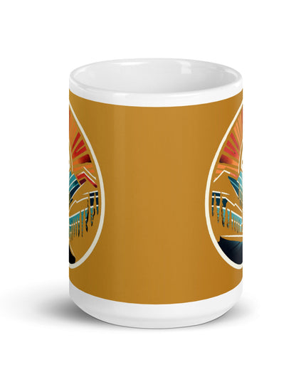 "Spirit of the Ride 15 oz. Ceramic Mug - Cyclist Cross Design, Microwave and Dishwasher Safe" - TEXT OF TRUTH2077765_4830