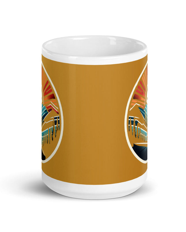 "Spirit of the Ride 15 oz. Ceramic Mug - Cyclist Cross Design, Microwave and Dishwasher Safe" - TEXT OF TRUTH2077765_4830