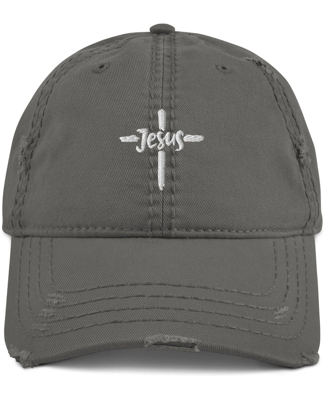 "Symbol of Salvation: Jesus and Cross Embroidered Christian Cap" - TEXT OF TRUTH ™3446180_10993