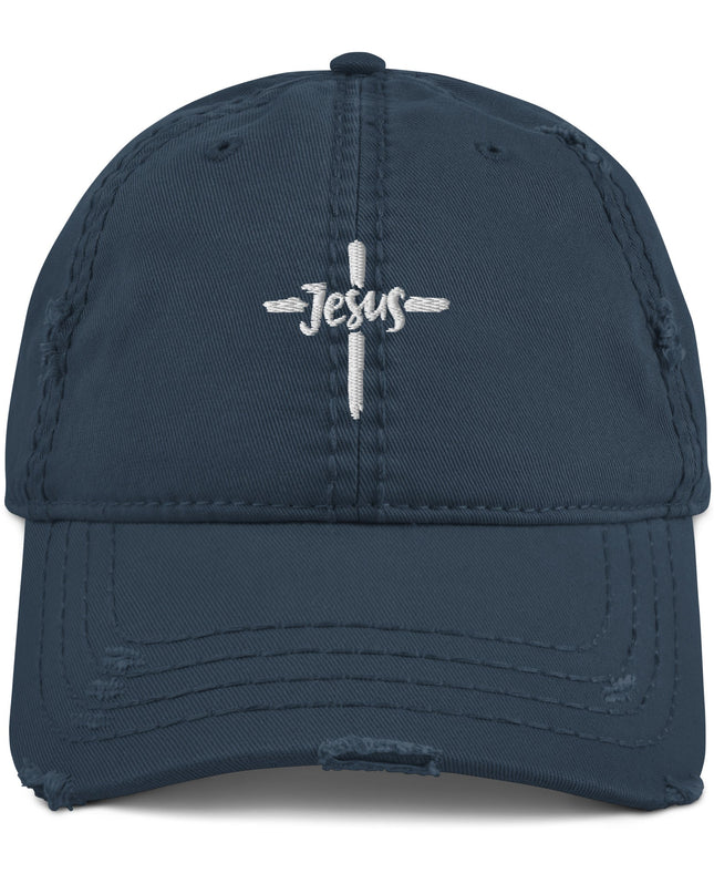 "Symbol of Salvation: Jesus and Cross Embroidered Christian Cap" - TEXT OF TRUTH ™3446180_10993