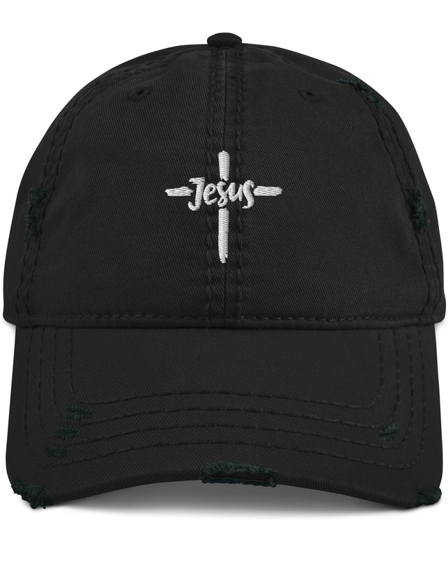 "Symbol of Salvation: Jesus and Cross Embroidered Christian Cap" - TEXT OF TRUTH ™3446180_10993