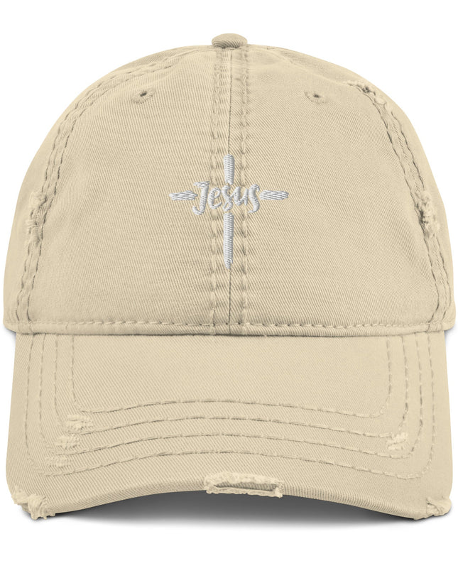 "Symbol of Salvation: Jesus and Cross Embroidered Christian Cap" - TEXT OF TRUTH ™3446180_10993