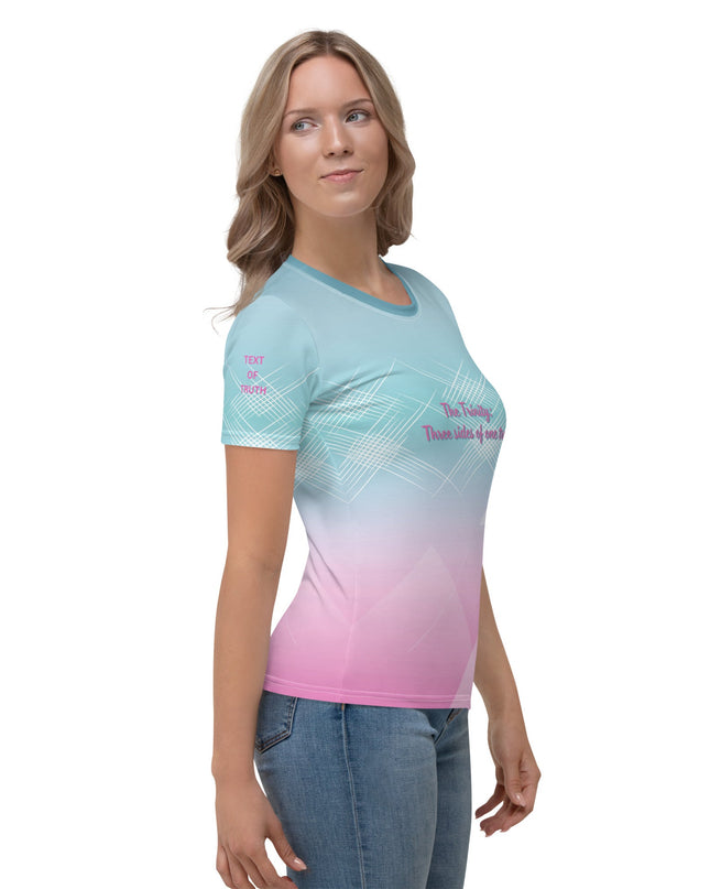 Trinity of Faith – Women’s All - Over Print Christian Shirt - TEXT OF TRUTH ™6467055_8884