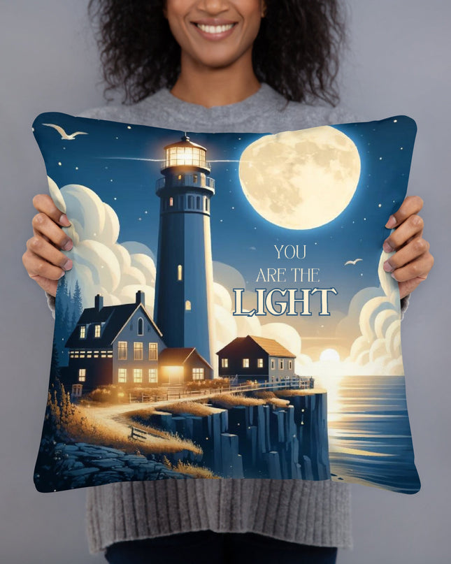 You Are the Light Inspirational Lighthouse Pillow - TEXT OF TRUTH ™4715893_4532